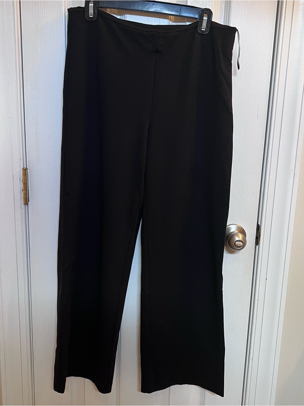 J. McLaughlin Women's Black Wide Leg Pull On Dressy Comfy Office Pants Size 10